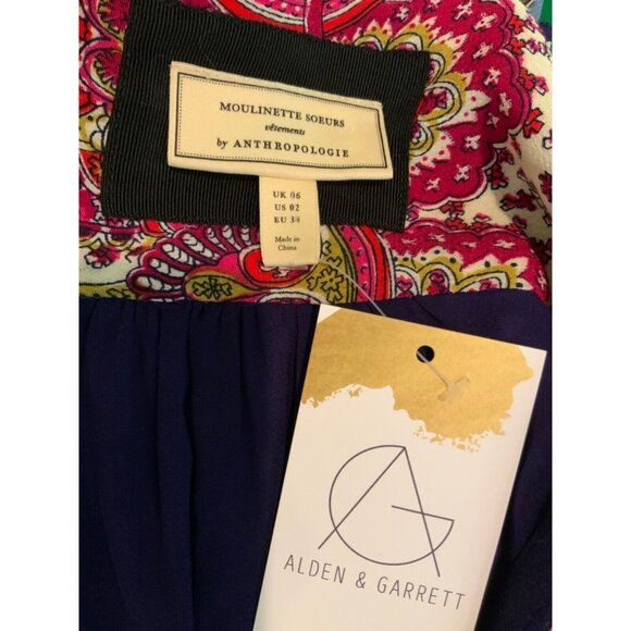 Moulinette Soeurs Multicolor Multi-patterned Asymmetrical Dress Size 2 (US) - Picture 8 of 8